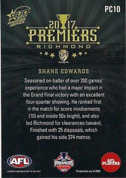2017 Select Premiers Richmond #PC10 Shane Edwards Back